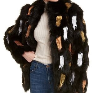 Moose Knuckles Women's Joliette Black Fox Fur Jacket -Large- NWT-$1950